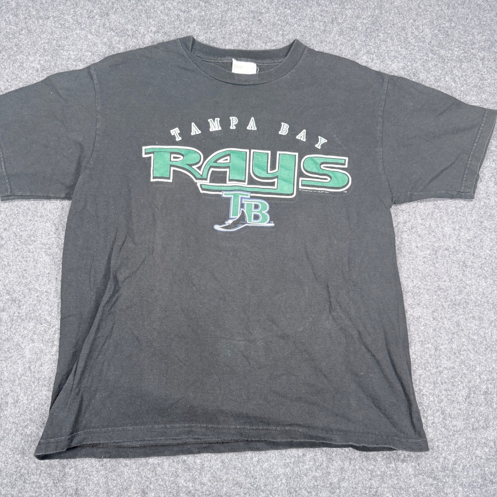 Vintage 2005 Tampa Bay Rays MLB T-Shirt Black CSA VF Imagewear Youth 14/16